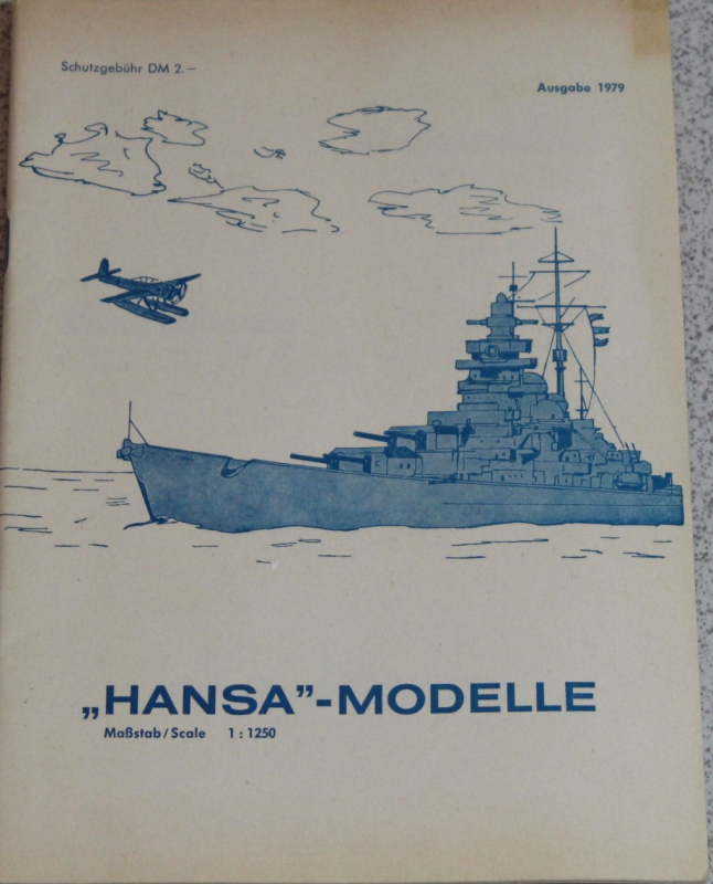 1979 Catalogue (1 p.)  Hansa Schowanek Shipmodels 1:1250